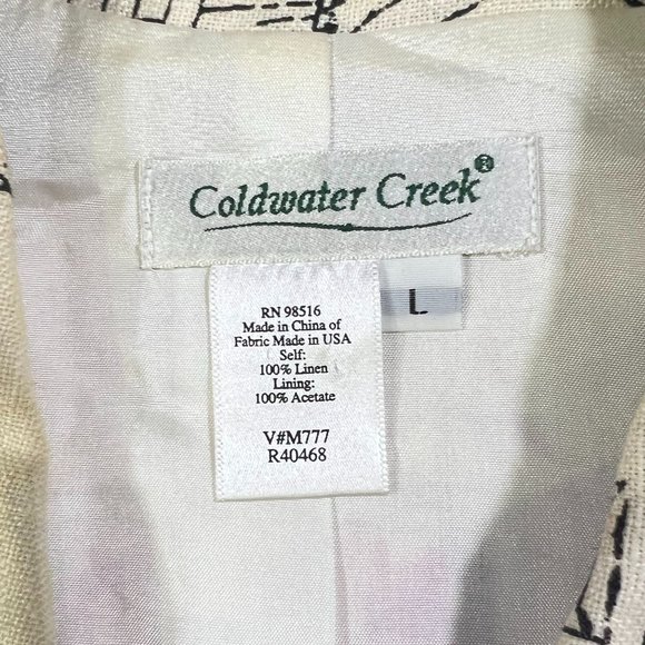Coldwater Creek - Women's Size L - Tan Button-up Blazer Sketch Art Print - Picture 4 of 10